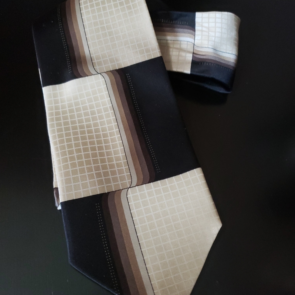 Giorgio BRUTINI Silk Tie XL Versatile Neutral Colors